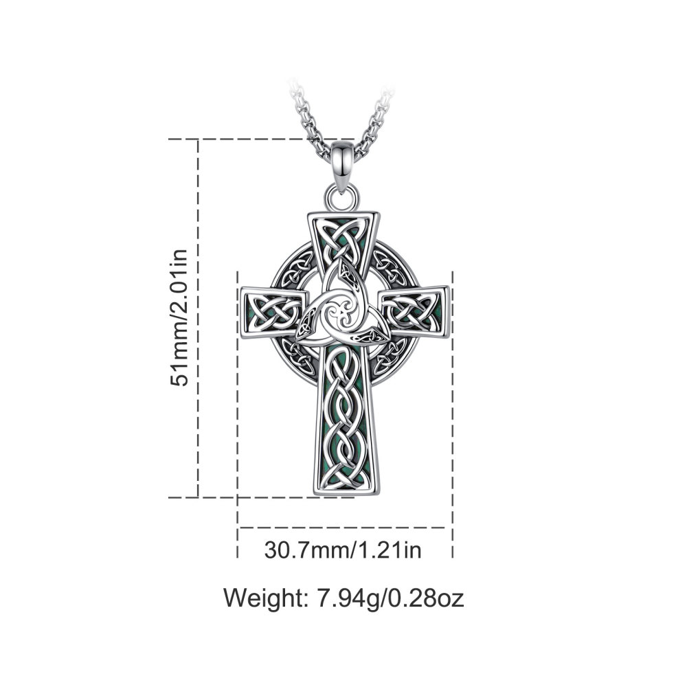 Merryshine Jewelry Triskele Celtic Knot Cross Pendant
