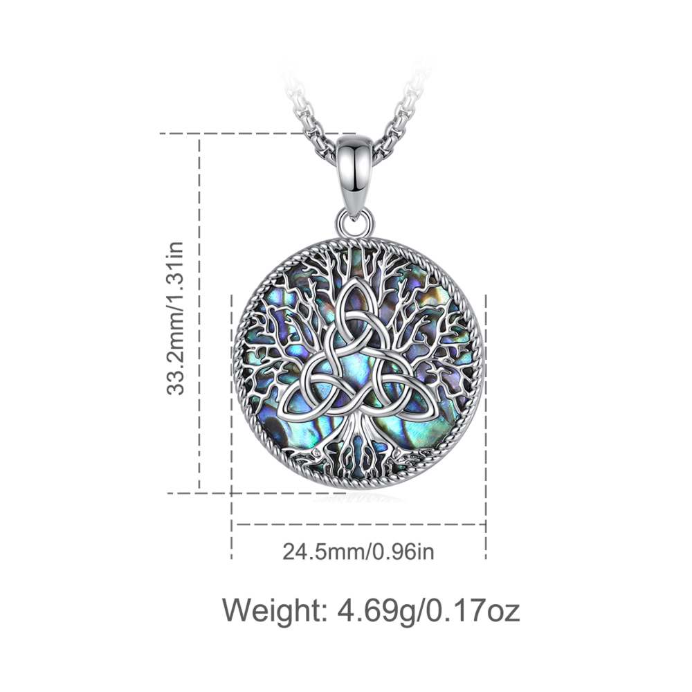 Merryshine Jewelry Round Triquetra Tree of Life Pendant