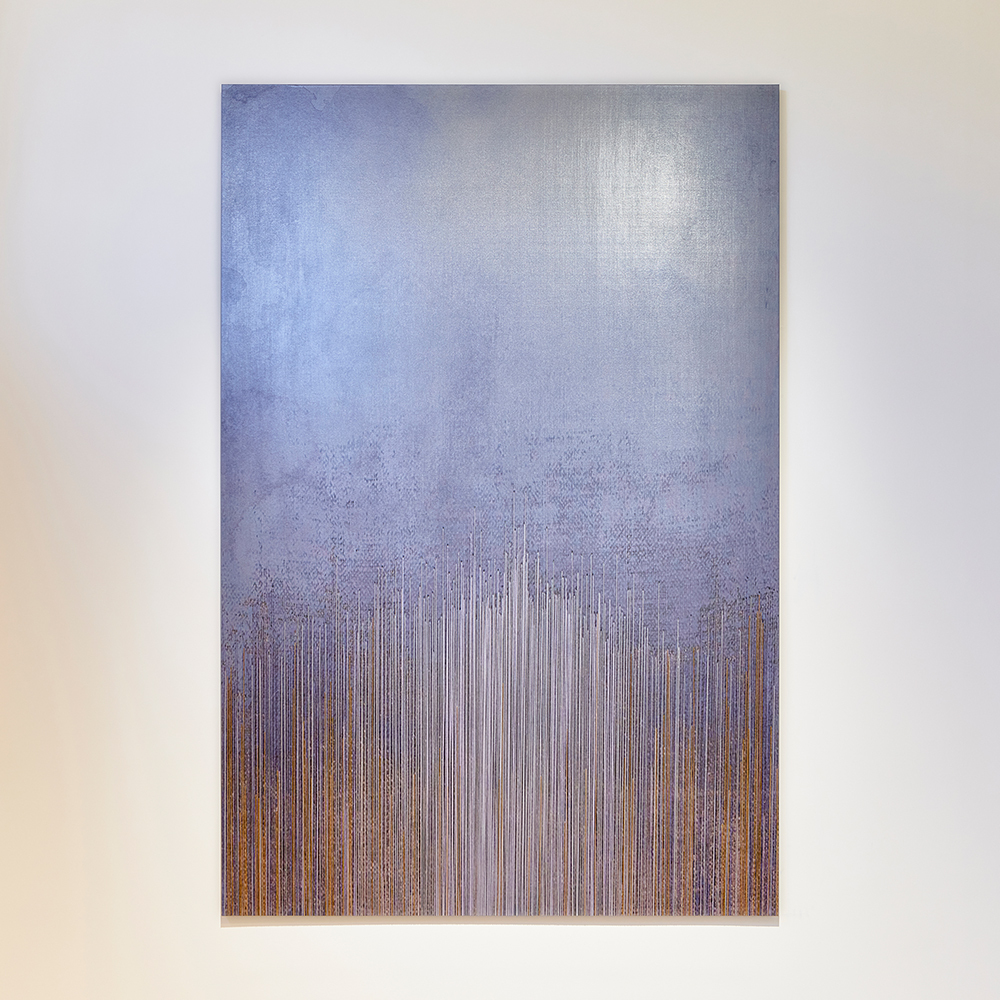 Wall Art | Silk filigree | Light in blue