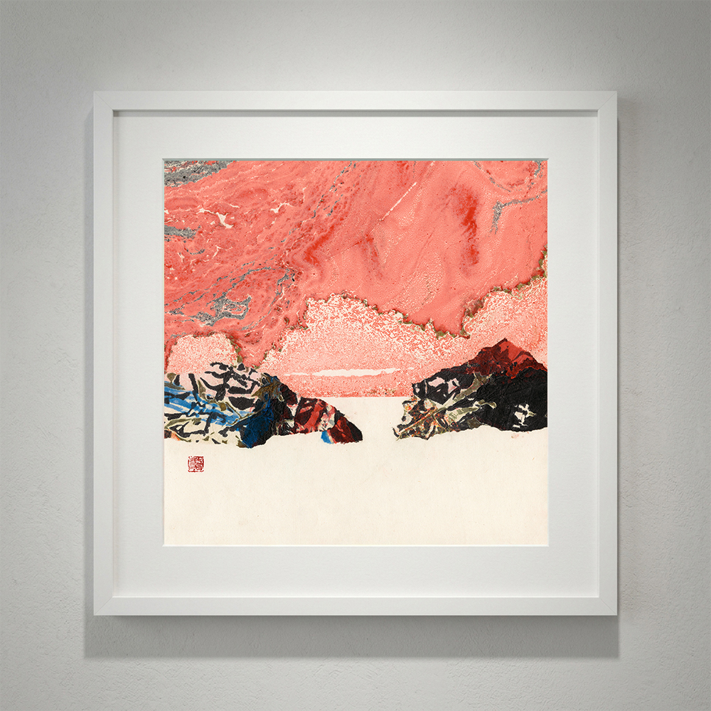 Flat Art | Crimson Clouds over the Peaks