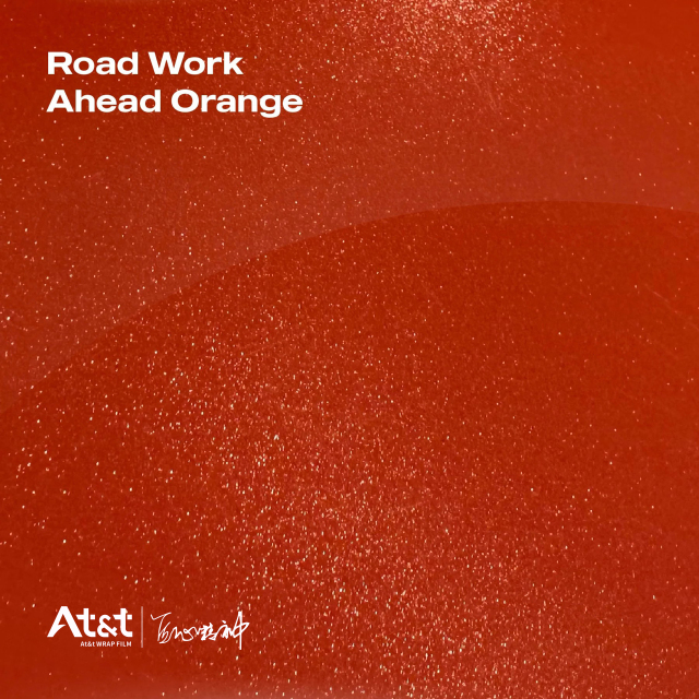Road Work Ahead Orange