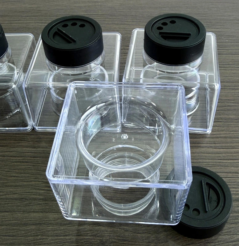 Stackable Shakers China warehouse New RTS 2oz Square Stackable Shakers with Black Top ...