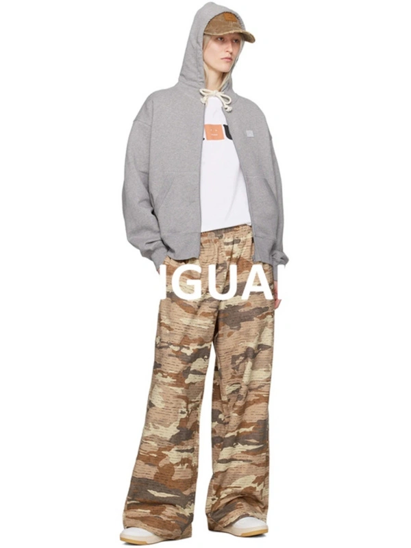 Acne Studios Ac high street hand-painted graffiti sparkling smiley face expression short sleeve loose sports leisure versatile men and women couples same style