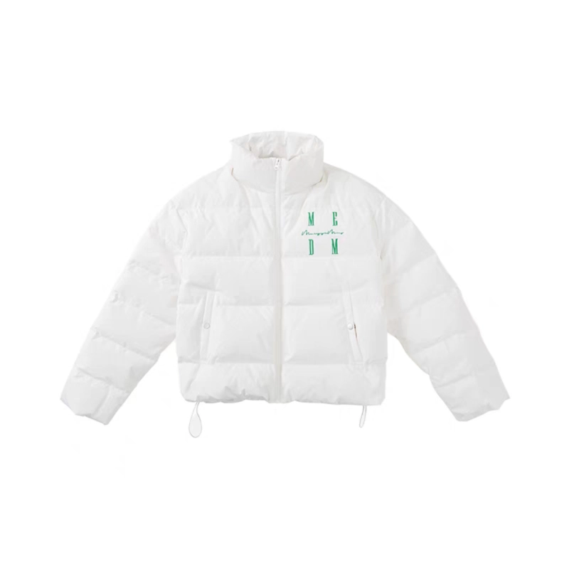 MEDM Trendy brand letter embroidery stand up collar down jacket for men, loose winter jacket for men and women