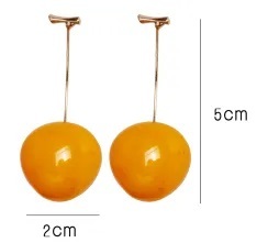 Yellow Cherry Earrings