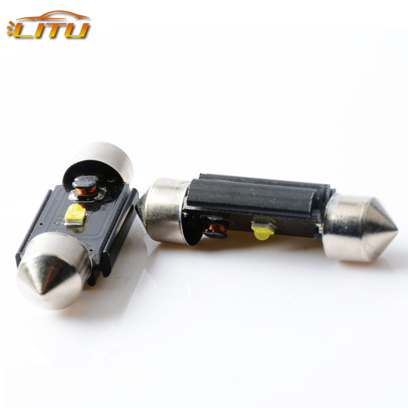 Car reading lamp led car lamp refit discount interior lighting double pointed lamp foreign T10 trunk lamp