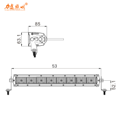 180W 20.5 inch auto lighting system with offroad light bar, spot flood beam off road led light bar