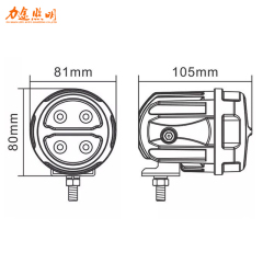 3 inch 20W Oval LED Work Light with LED Driving Lamp for Motorcycles/Bicycle