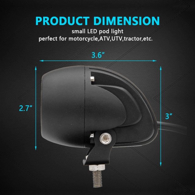 OFFROADTOWN 3 Inch 50W Driving Lights Round LED Cubes Spot Beam LED Work Light Small Fog Lights for Motorcycle Off road Truck UTV ATV SUV Jeep Boat