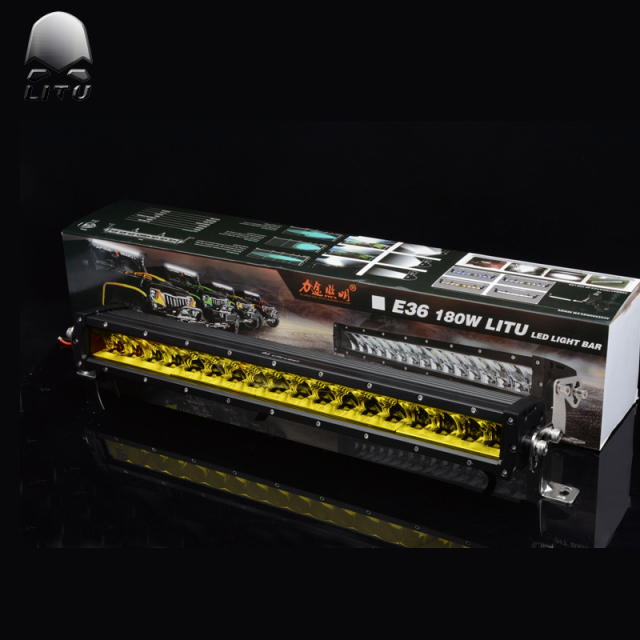 LITU 180W 21 inch LED Light Bar and Pods Combo Dual Color for Offroad Truck ATV