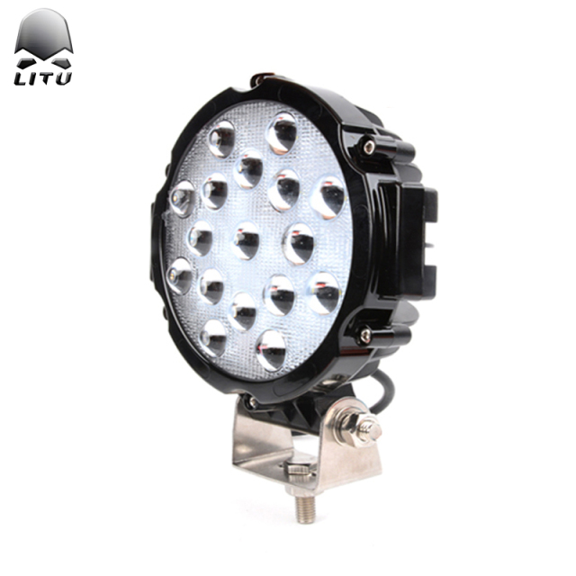 LITU 7 inch 51W LED Driving Lights Round LED Pods Light for Offroad Truck Tractor