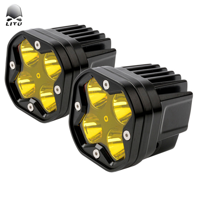 Litu Square shape high quality spot beam jeep led work lights 40w 4'' white led working light for tractor SUV ATV