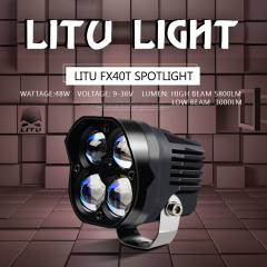 FX40T 3" 48W LED Auxiliary Pods Light with High Low Beam