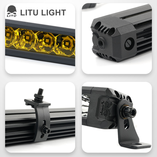 LT-CTD-57 Single Row Off-road LED Light Bar With Red DRL