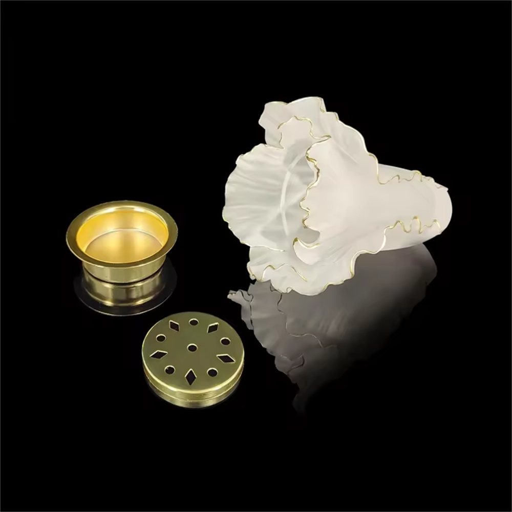 Arabic Style Crystal Incense Burner Handmade Glass Vase For Home Decor