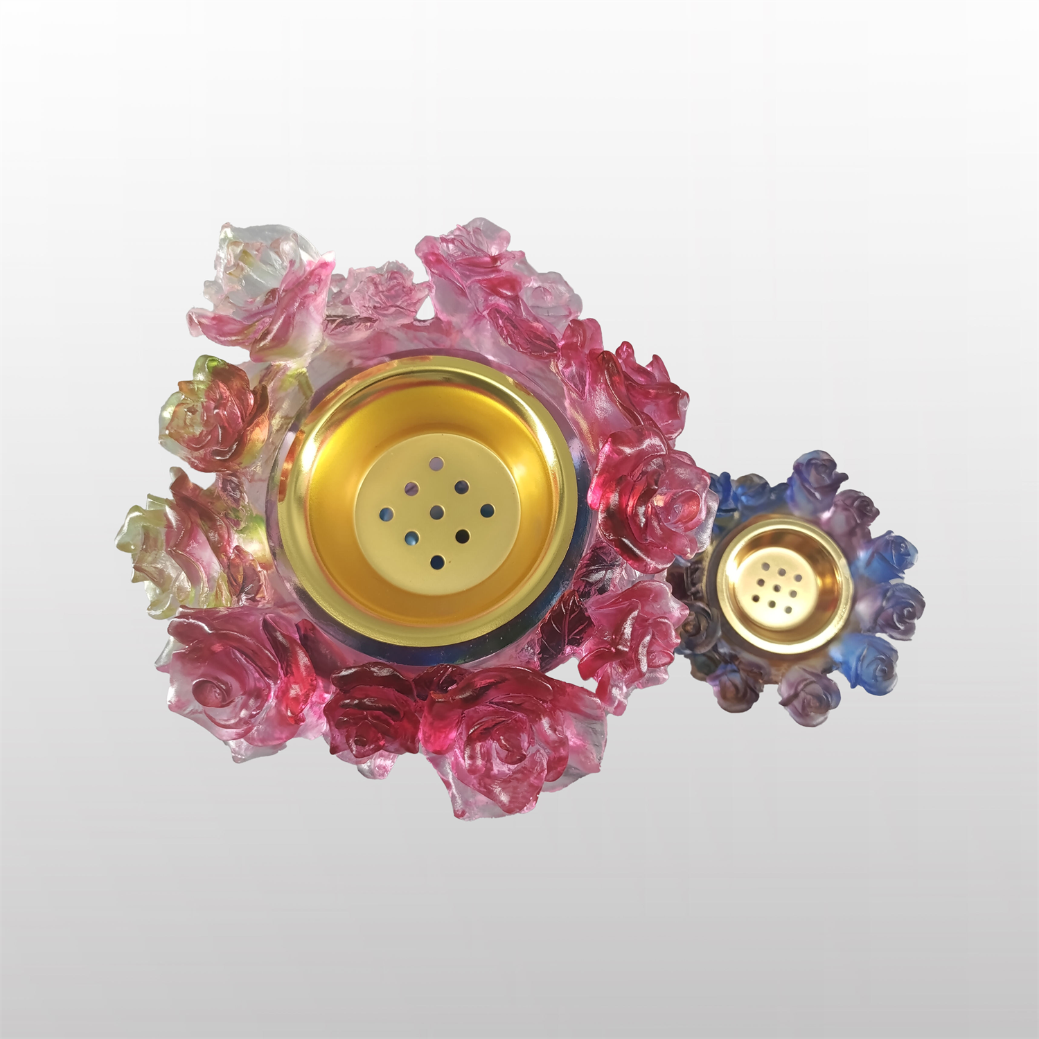 Favourable Price Large Rose Crystal Vase Mini Rose Crystal Incense Burner Is Also Used As A Wedding Giveaways