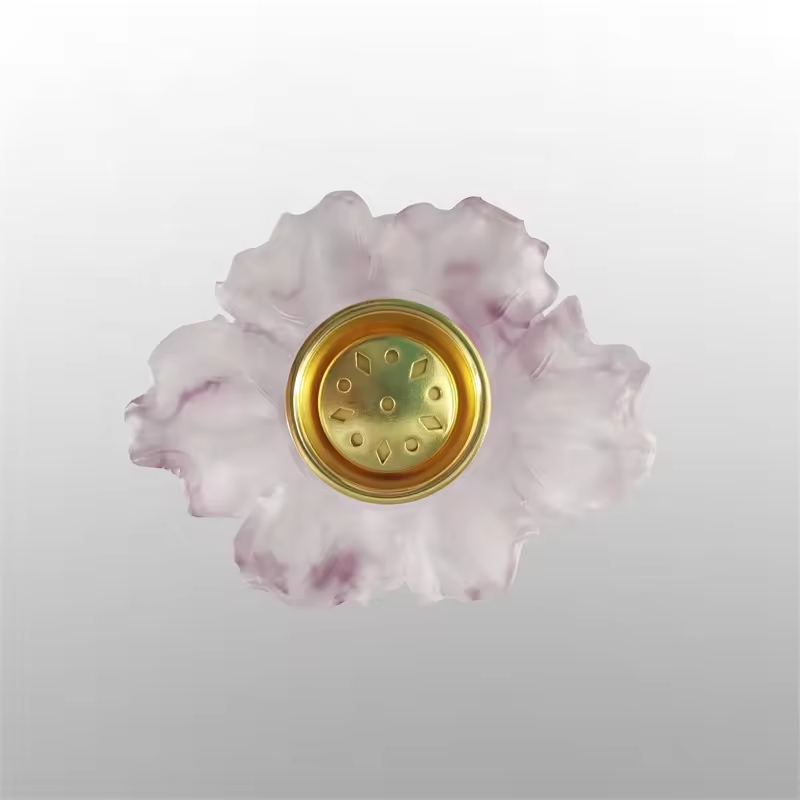 New design Handmade crystal crafts evaporator purple crystal vase crystal burner