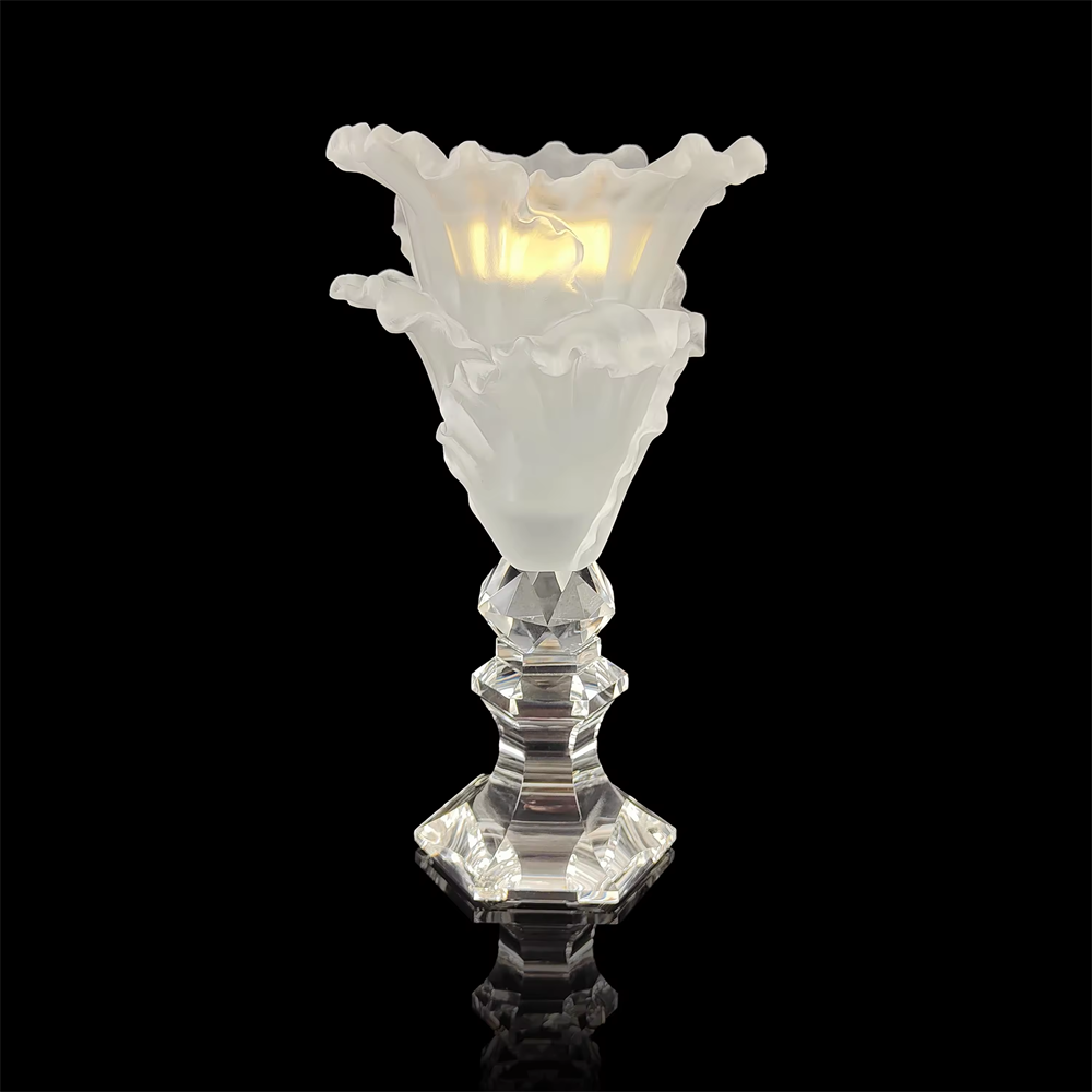 Handmade crystal evaporator poppy medkhan burner colorful crystal vase mabkhara crystal burner
