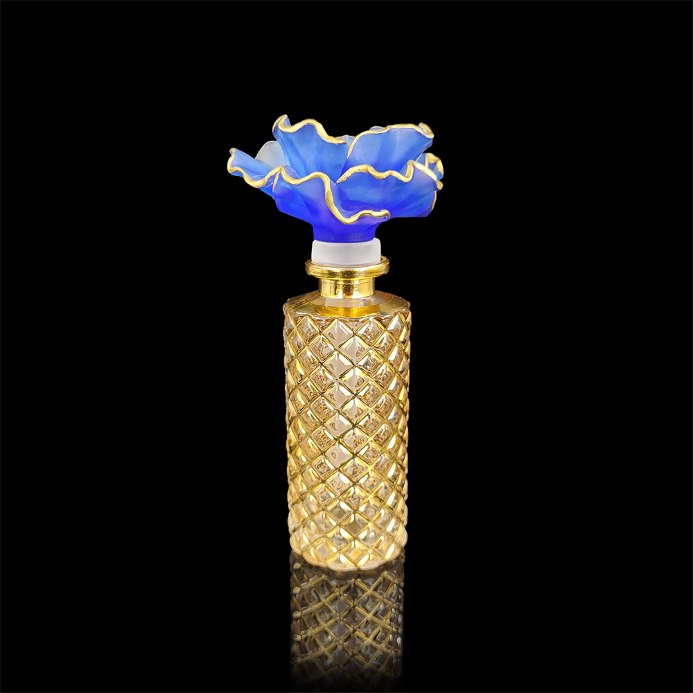 Decoration crystal arab Eid al-Fitr eid al adha outline in gold crystal perfume bottle