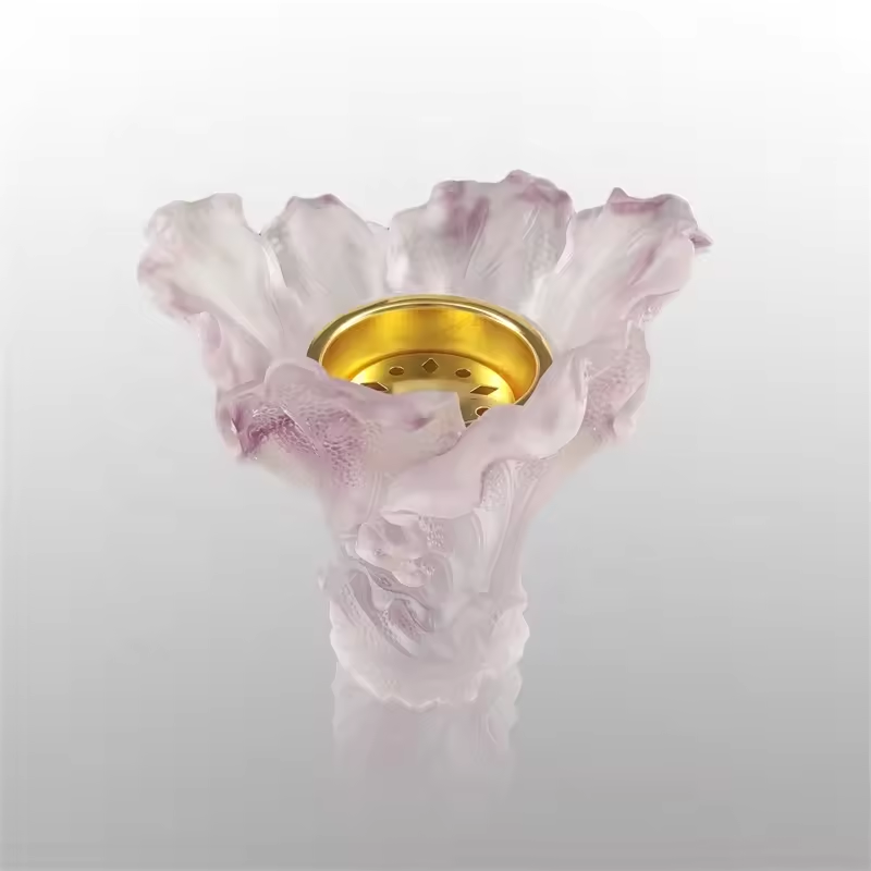 New design Handmade crystal crafts evaporator purple crystal vase crystal burner