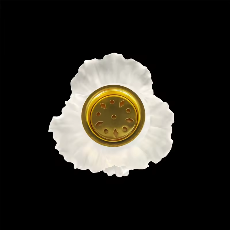 2022 latst arabic style crystal flower shape incense mubkhar beautiful glass burner