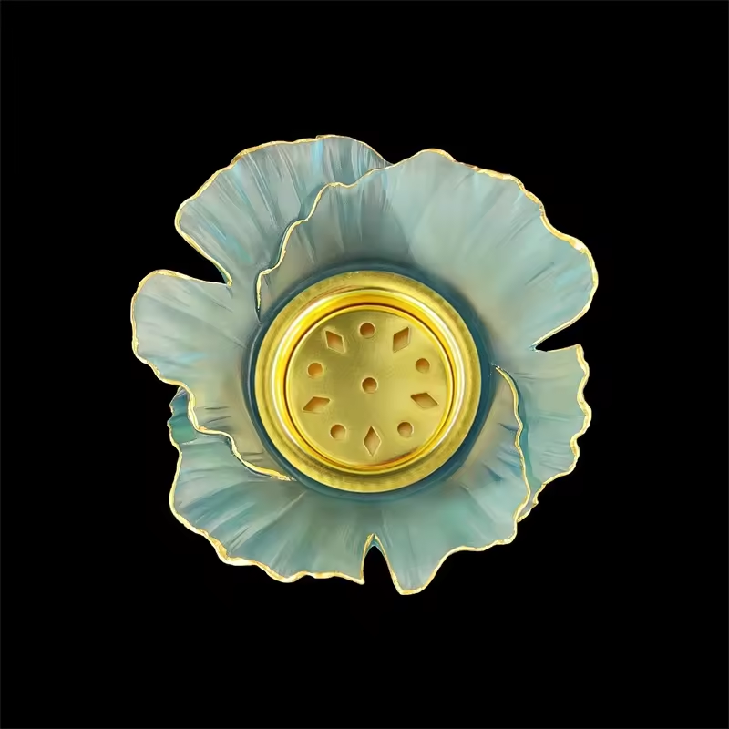 Factory Price Wholesale Arabic Bakhoor Burner Blue Glass Flower Vase Giveaways Gifts