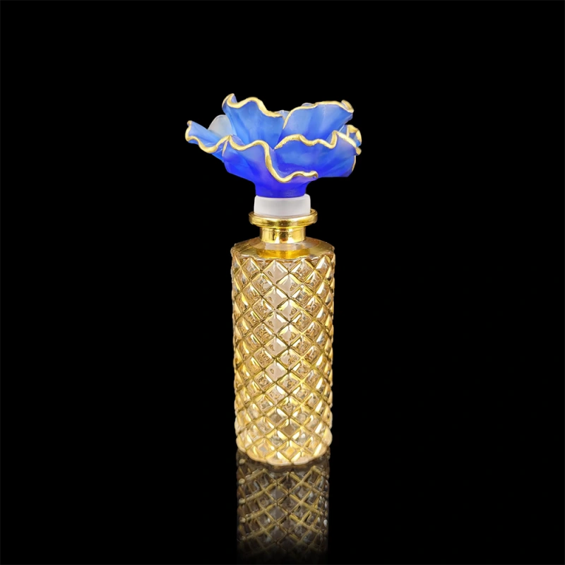 Decoration crystal arab Eid al-Fitr eid al adha outline in gold crystal perfume bottle