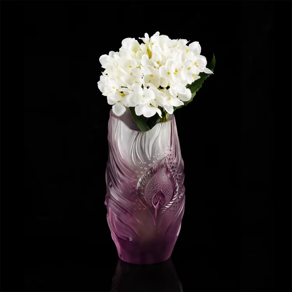 Modern Fashion Unique Glass Vases Desktop Wedding Home Decoration Color Flower Crystal Vase Luxury