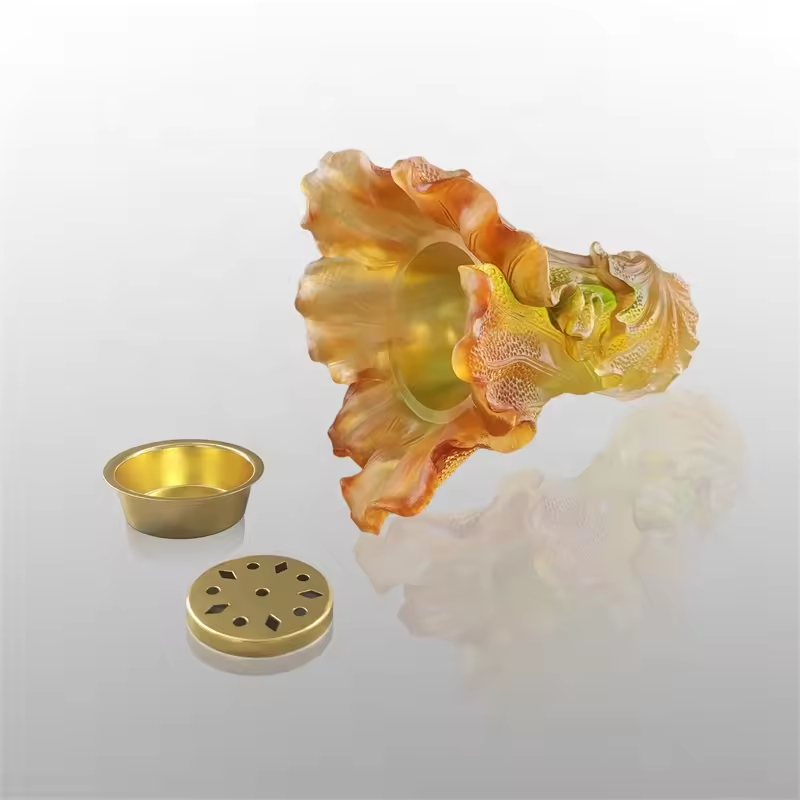 Middle east style handmade crystal evaporator carving crafts crystal vase crystal burner