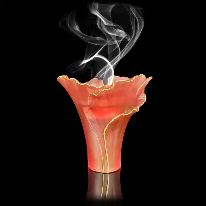 Wholesale handmade crystal crafts crystal incense burner oud mabkhar for home decor