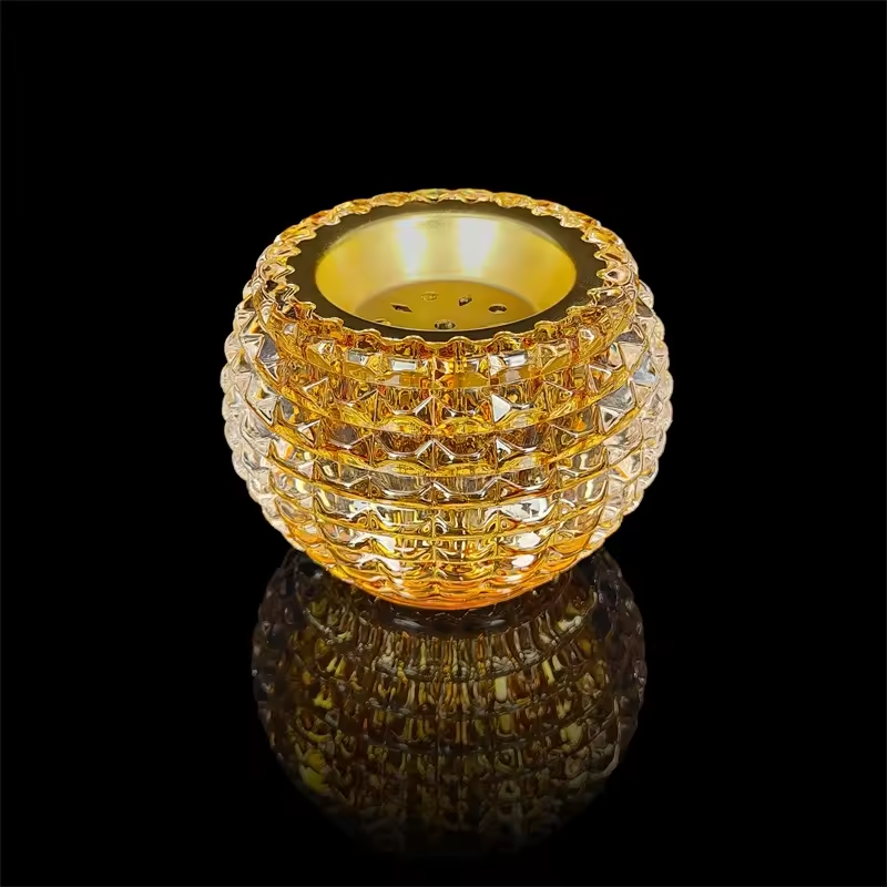 K9 glass crystal burner luxury glass candle holder crystal vase for wedding decor