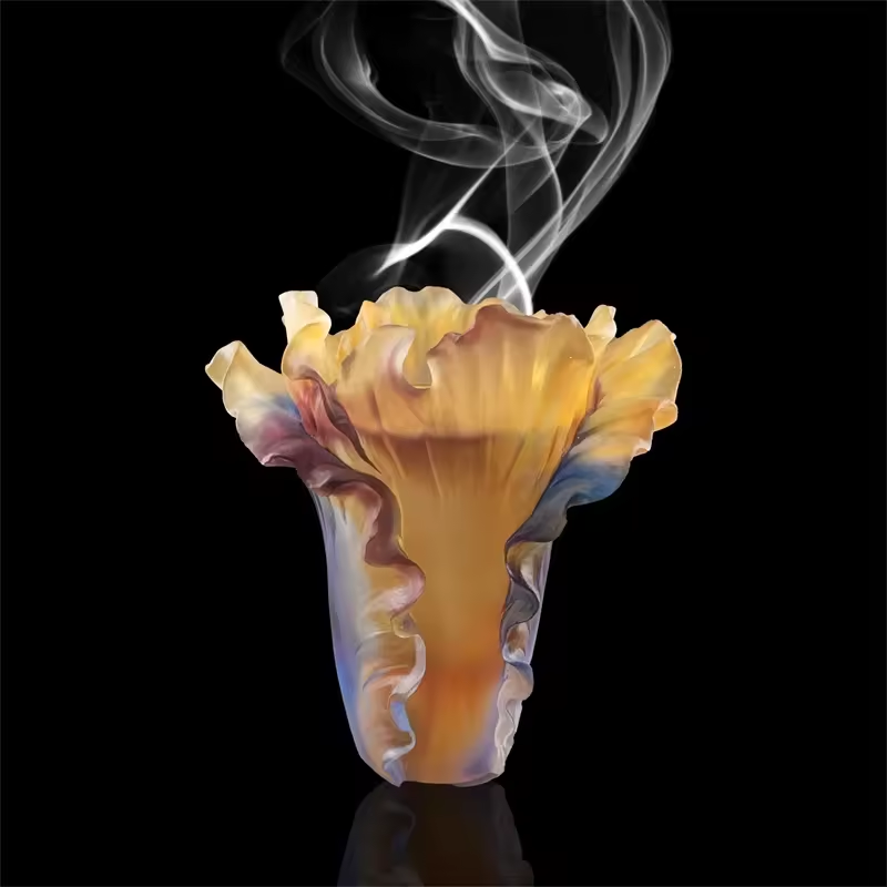 Kuwait popular crystal burner home decor crystal crafts low price and high grade giveaway for wedding gift