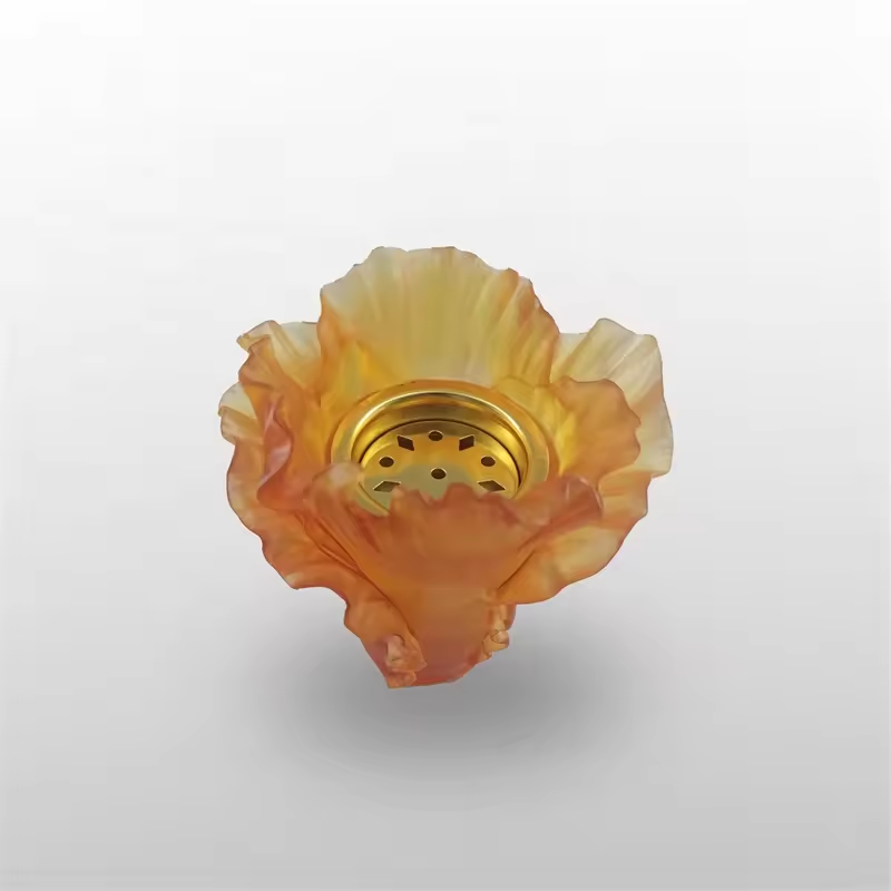 Handmade crystal poppy medkhan burner colorful crystal tulip vase gift Liuli