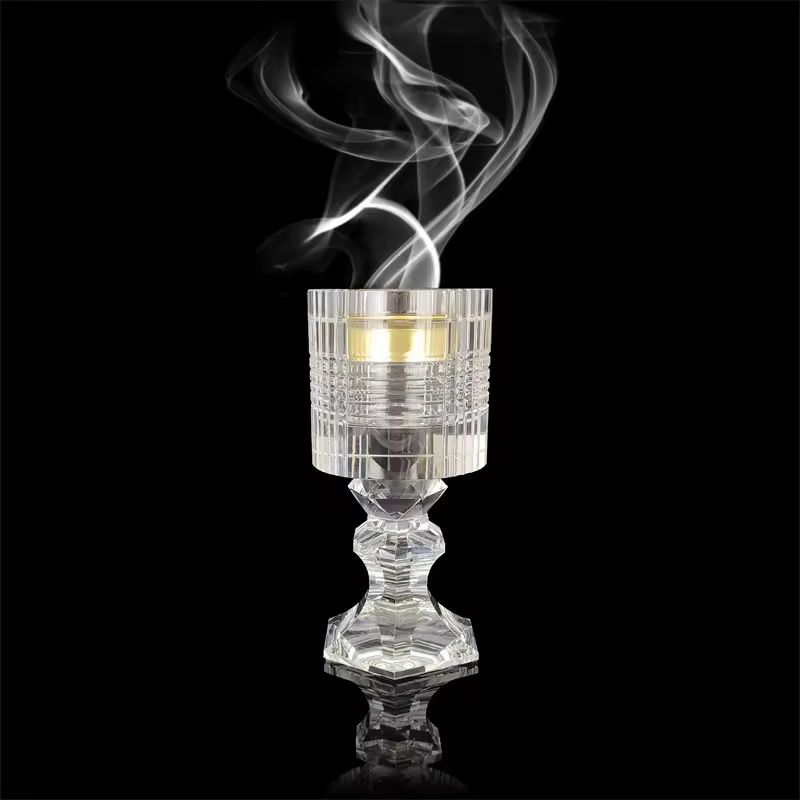 Best Selling Luxury Incense Fragrance Oil Burner Crystal Mubkhar For Home Decor
