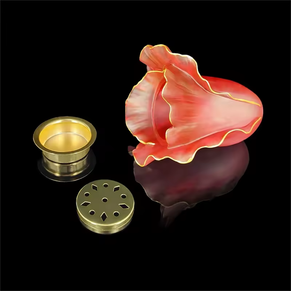 Arabic style handmade crystal incense burner oud bakhoor glass jar for home decor gift