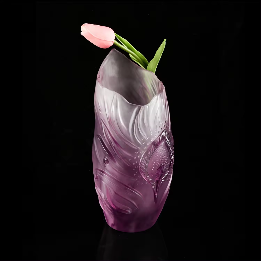 Modern Fashion Unique Glass Vases Desktop Wedding Home Decoration Color Flower Crystal Vase Luxury