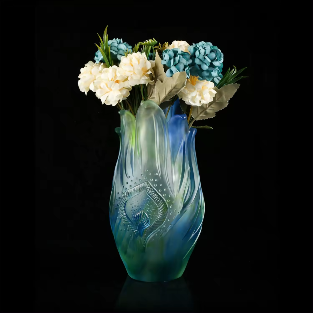 Colorful  Modern Flower Vase Design Wedding Home Decor Glass Crystal Vase