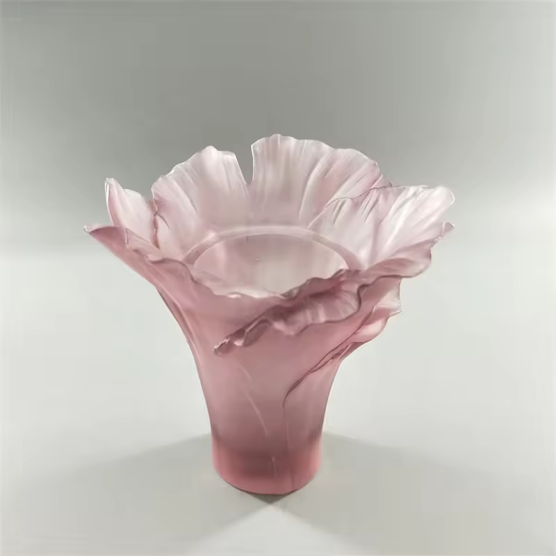 Handmade crystal evaporator poppy medkhan burner colorful crystal vase crystal burner