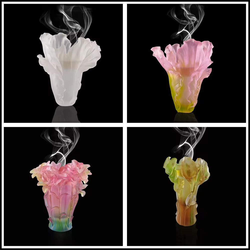Handmade crystal burner bukhoor new style handmade vase