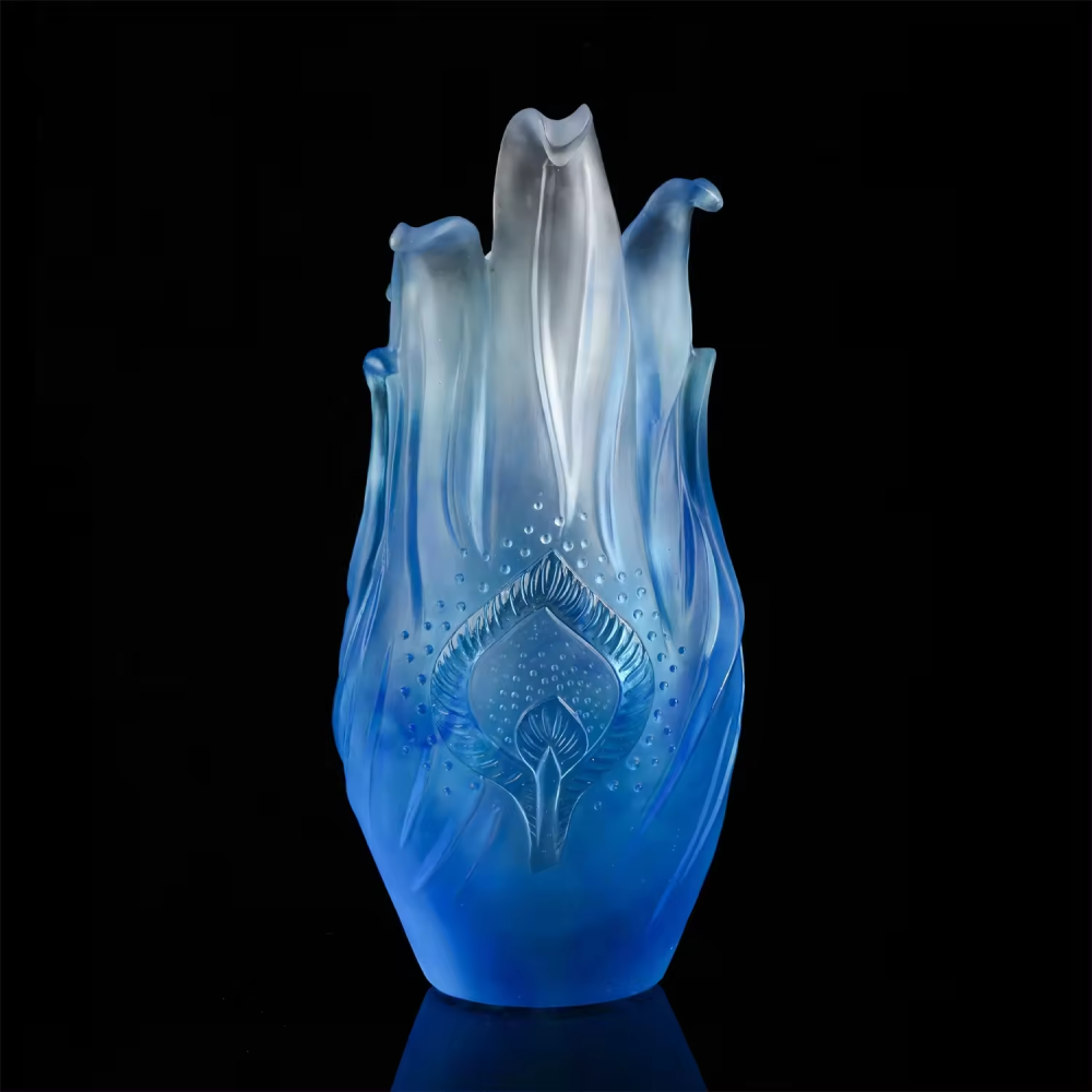 Wholesale Nordic Light Luxury Colorful High-value Crystal Vase Custom Middle-size Glass Flower Table Vase