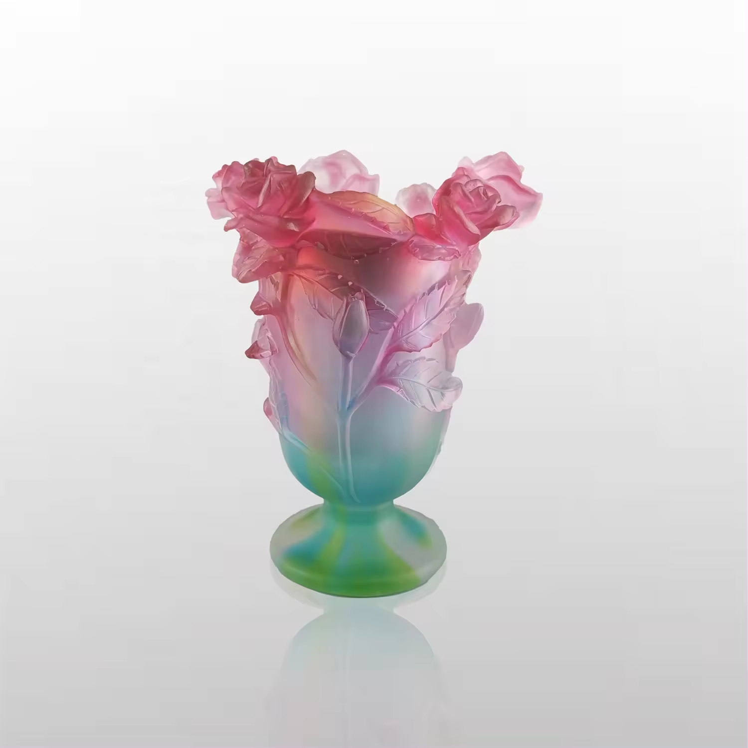 Factory Supplies Open Flame Liuli Customisable Pink Rose Mini Crystal Incense Burner Design