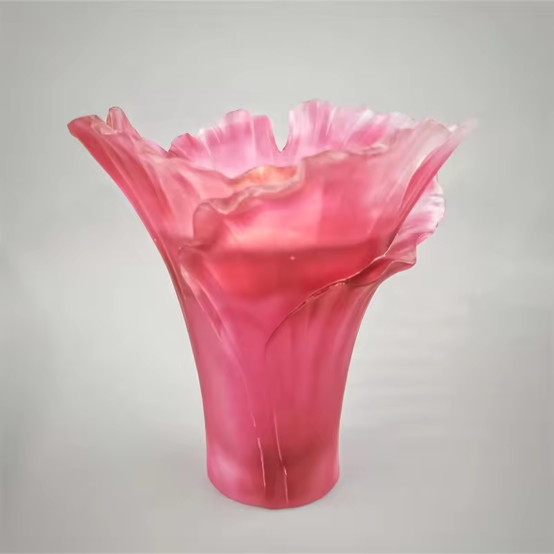 Handmade crystal evaporator poppy medkhan burner colorful crystal vase crystal burner