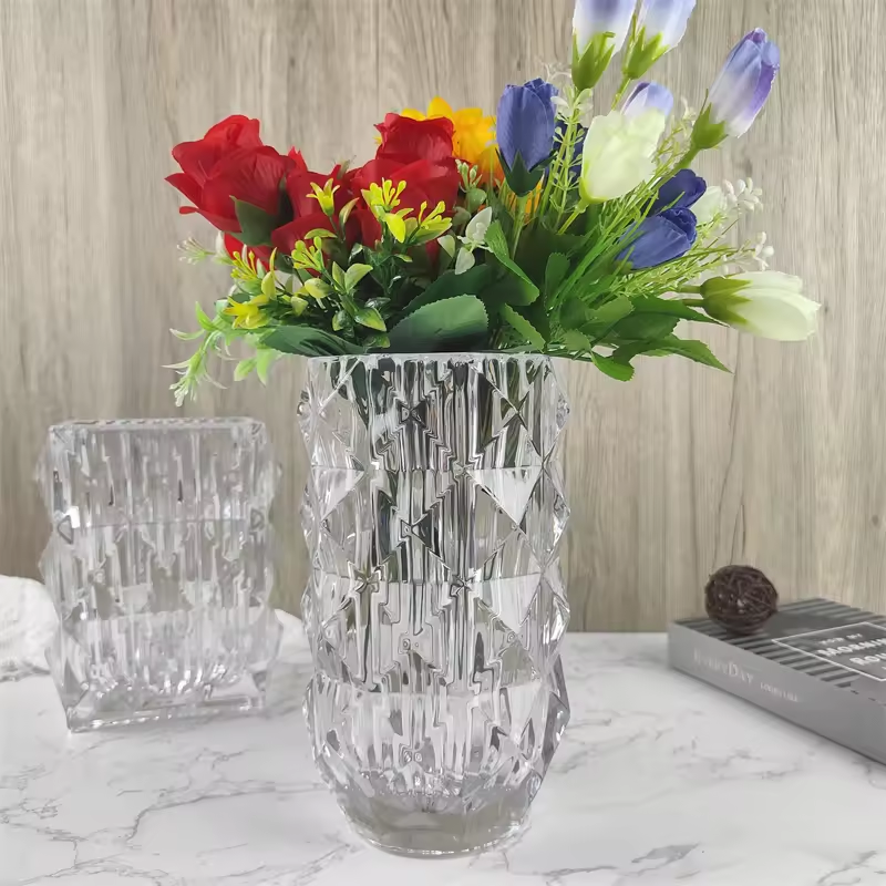 Wholesale Household Clear Glass Home Decoration Art Nordic Decorative Vase Flower Glass