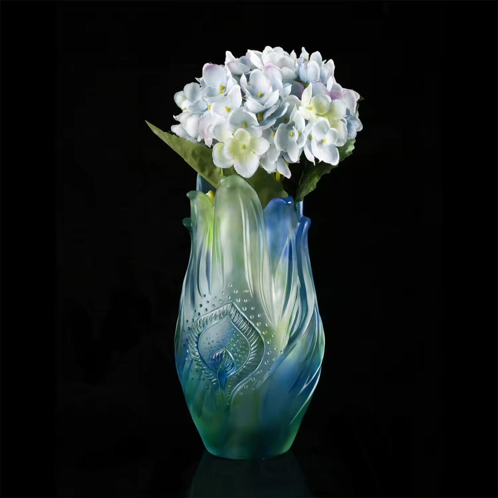 Colorful  Modern Flower Vase Design Wedding Home Decor Glass Crystal Vase