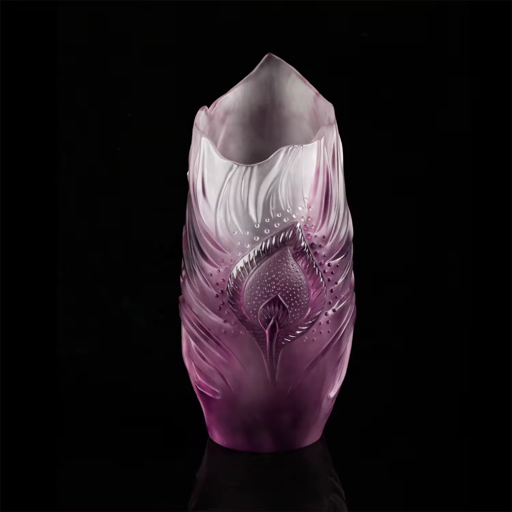 Modern Fashion Unique Glass Vases Desktop Wedding Home Decoration Color Flower Crystal Vase Luxury