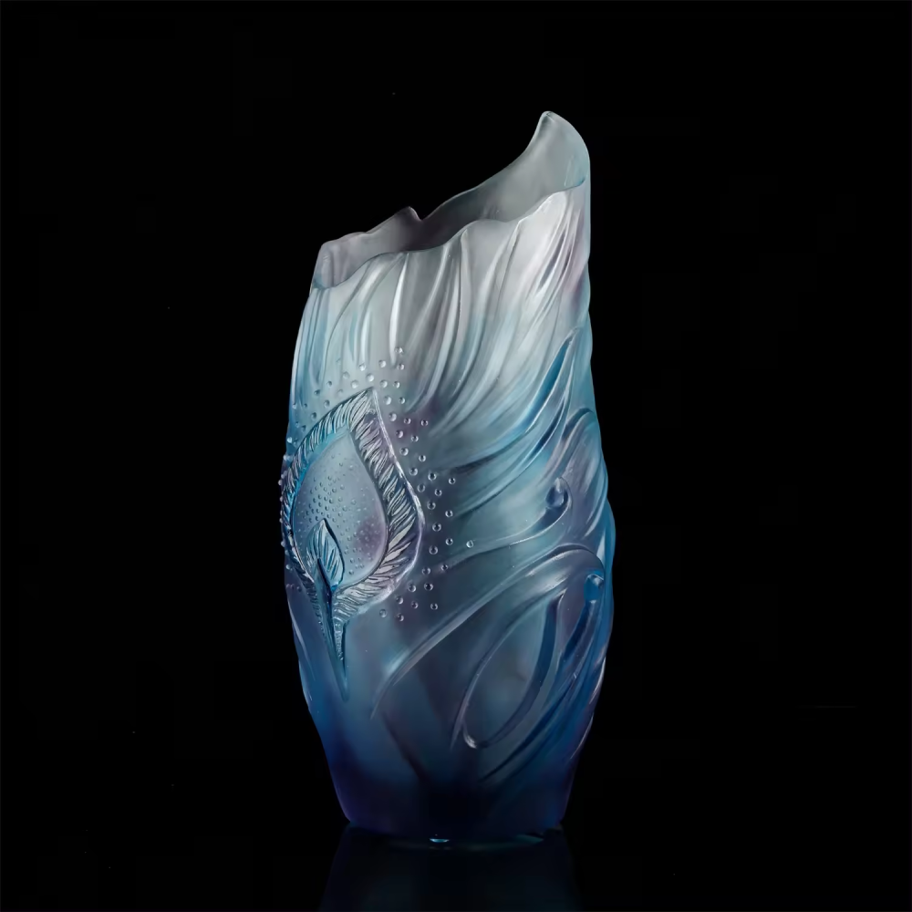 Custom Bottle Flower Vase Desktop Home Decorations Art Crystal Glass Vase For Flowers