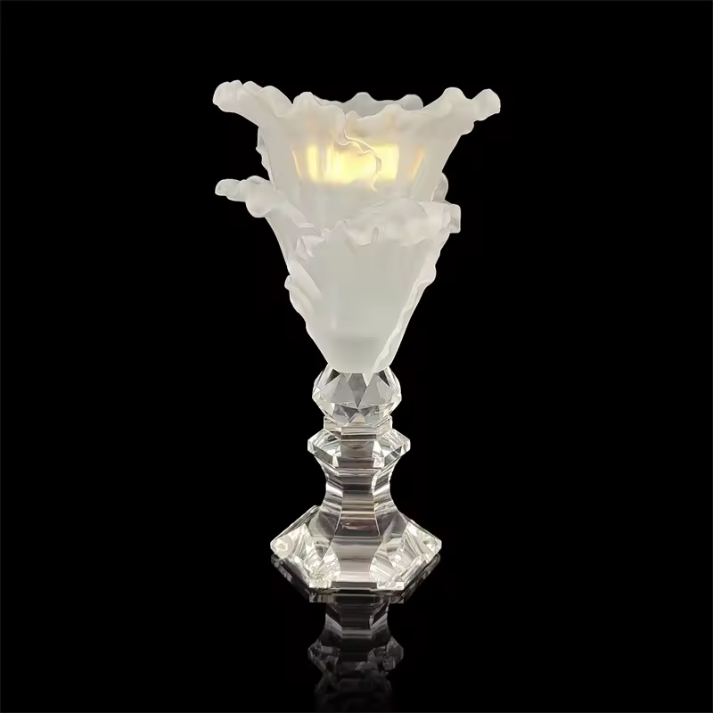 2022 latst arabic style crystal flower shape incense mubkhar beautiful glass burner