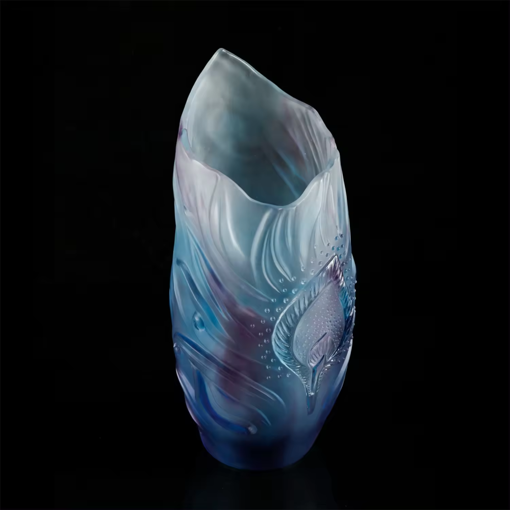 Custom Bottle Flower Vase Desktop Home Decorations Art Crystal Glass Vase For Flowers