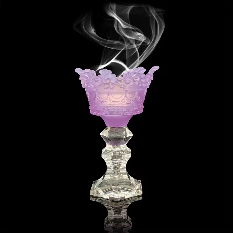 luxury arabic mubkhar office gift censer mubkhar incense burner oud bakhoor jar glass burner