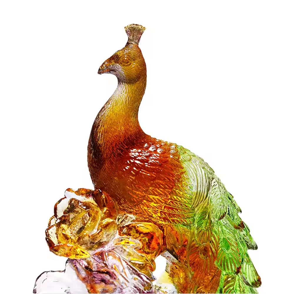 High-grade Crystal Peacock statue Crystal Handicraft Custom Business Gift Collection Crystal Crafts Wedding